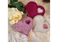 Stickdatei ITH - Blumenstecker Herz im Herz